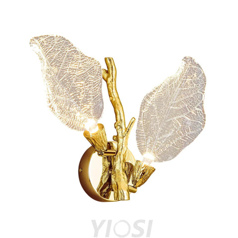 Bionic Leaf LED Wall Sconces Gold / Double-Leaf