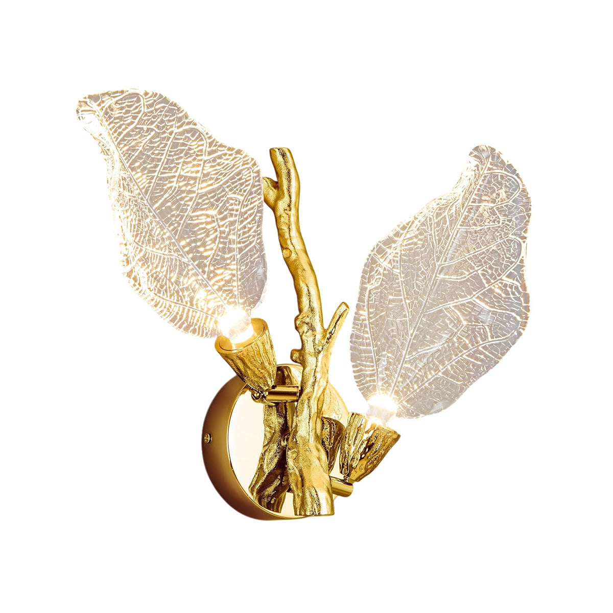 Bionic Leaf LED Wall Sconces Gold / Double-Leaf