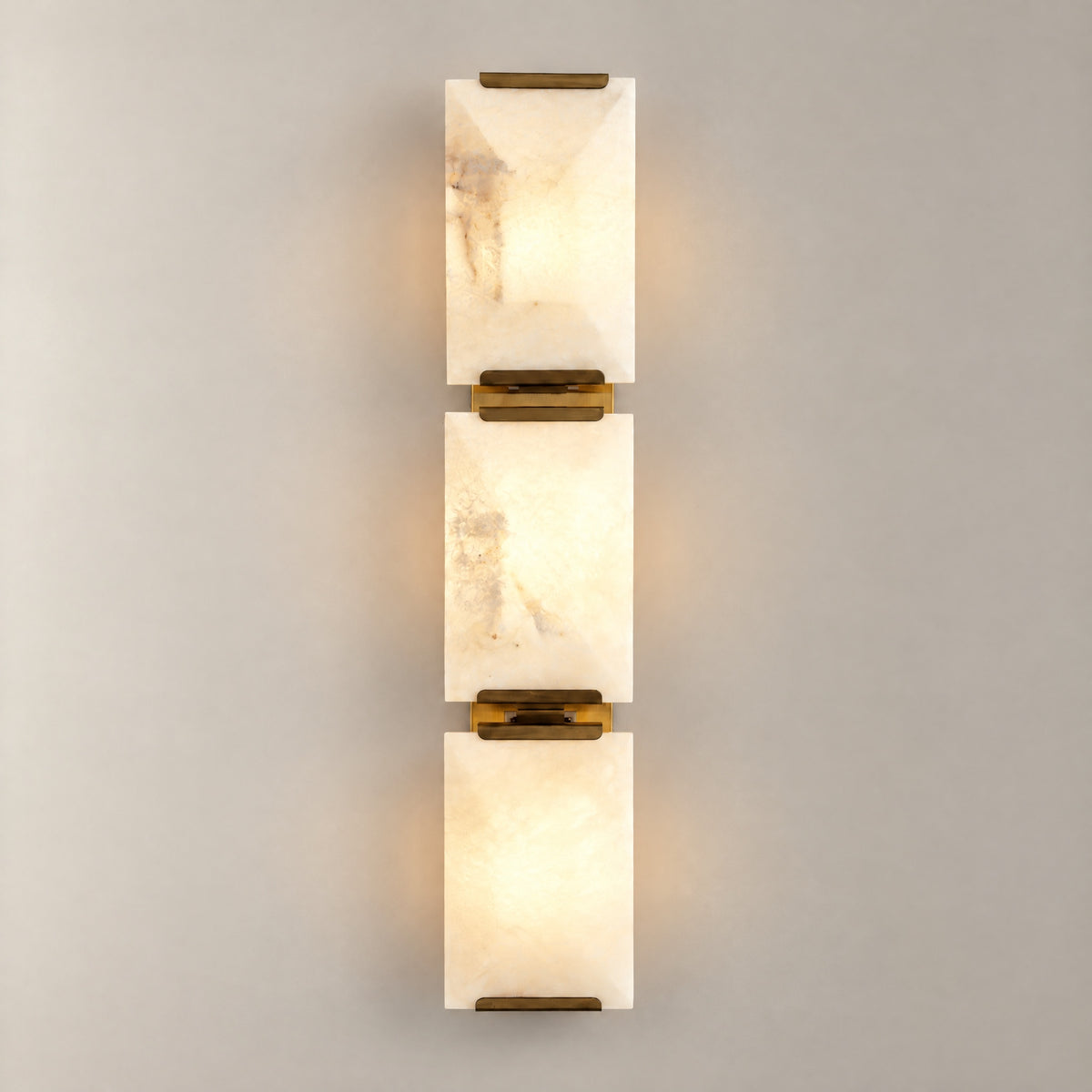 Blocco Modern Alabaster Linear Wall Sconce