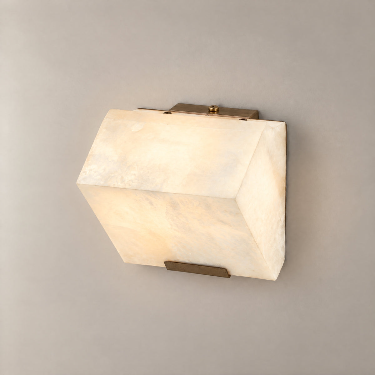 Blocco Modern Alabaster Wall Sconce