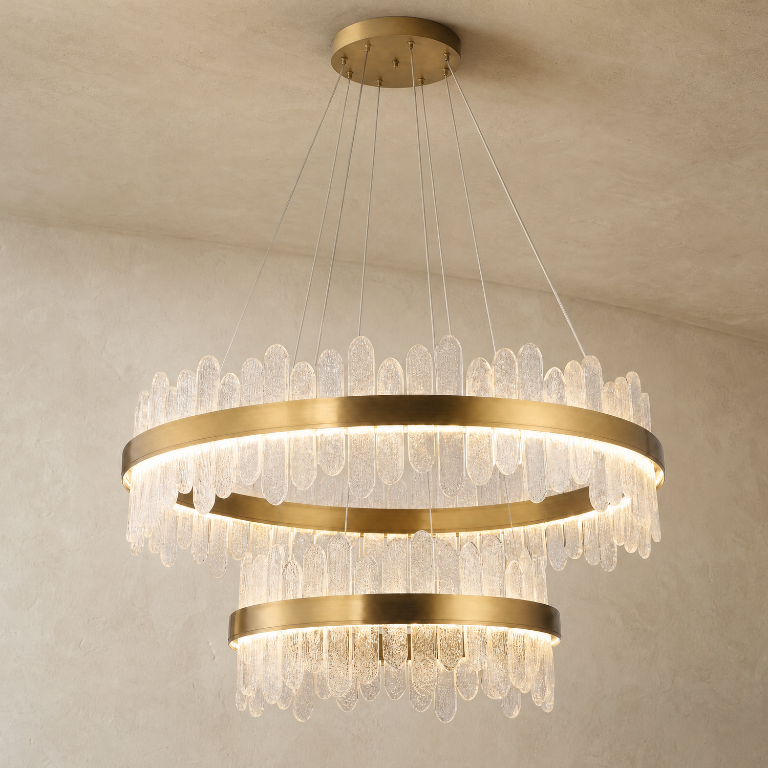 Bocciolo Handblown Duo Chandelier