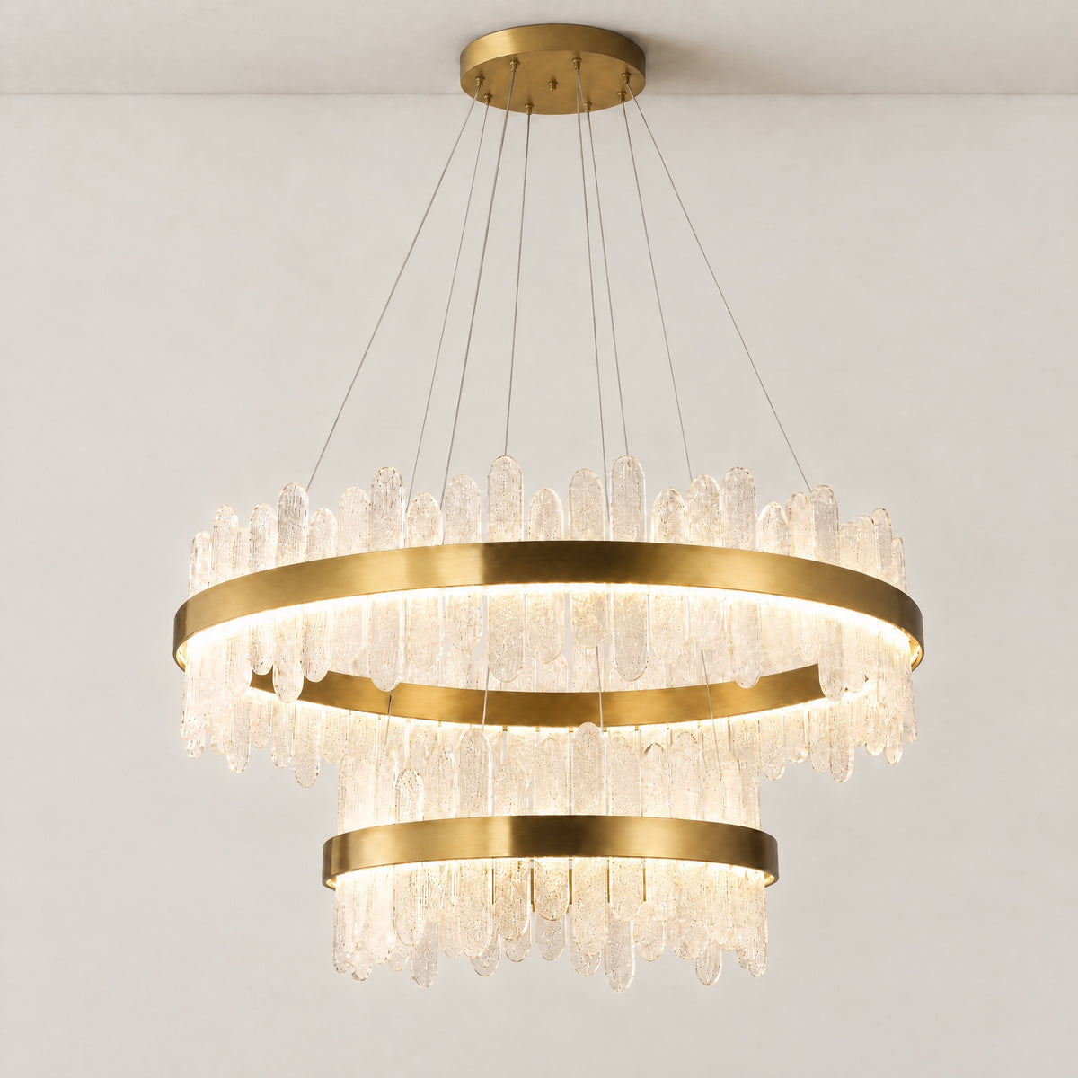 Bocciolo Handblown Duo Chandelier