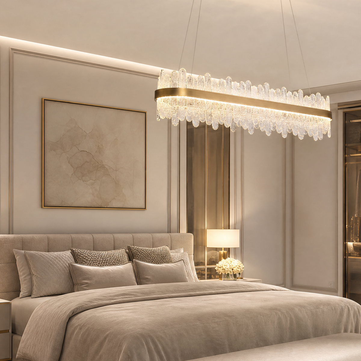 Bocciolo Handblown Rectangular Chandelier