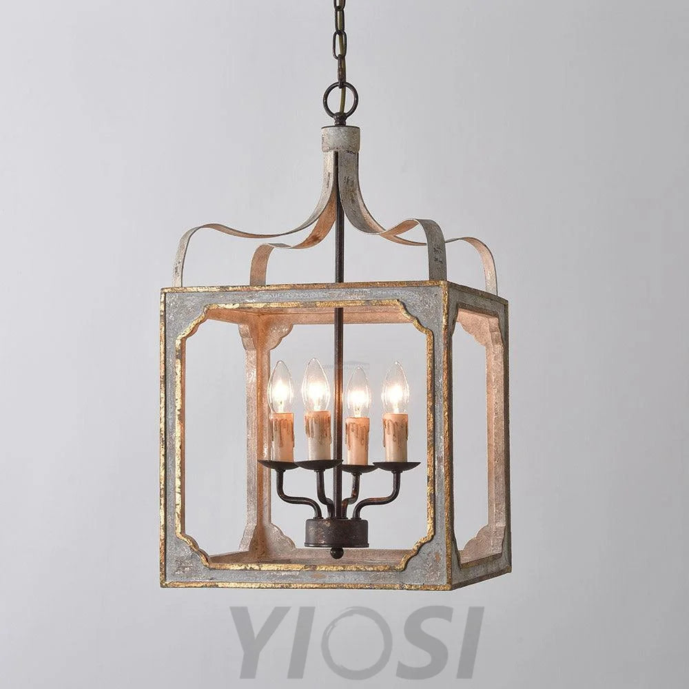 Boho Rustic Cube Chandelier  Φ 14.2″ - Genteel-1-Yiosilamp