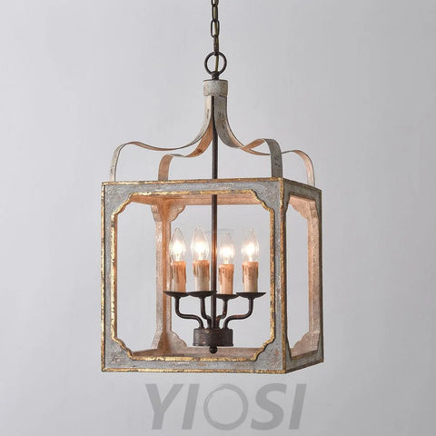 Boho Rustic Cube Chandelier  Φ 14.2″ - Genteel-1-Yiosilamp