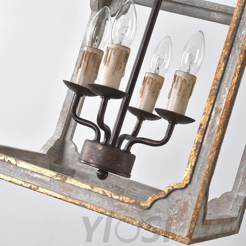 Boho Rustic Cube Chandelier  Φ 14.2″ - Genteel-1-Yiosilamp