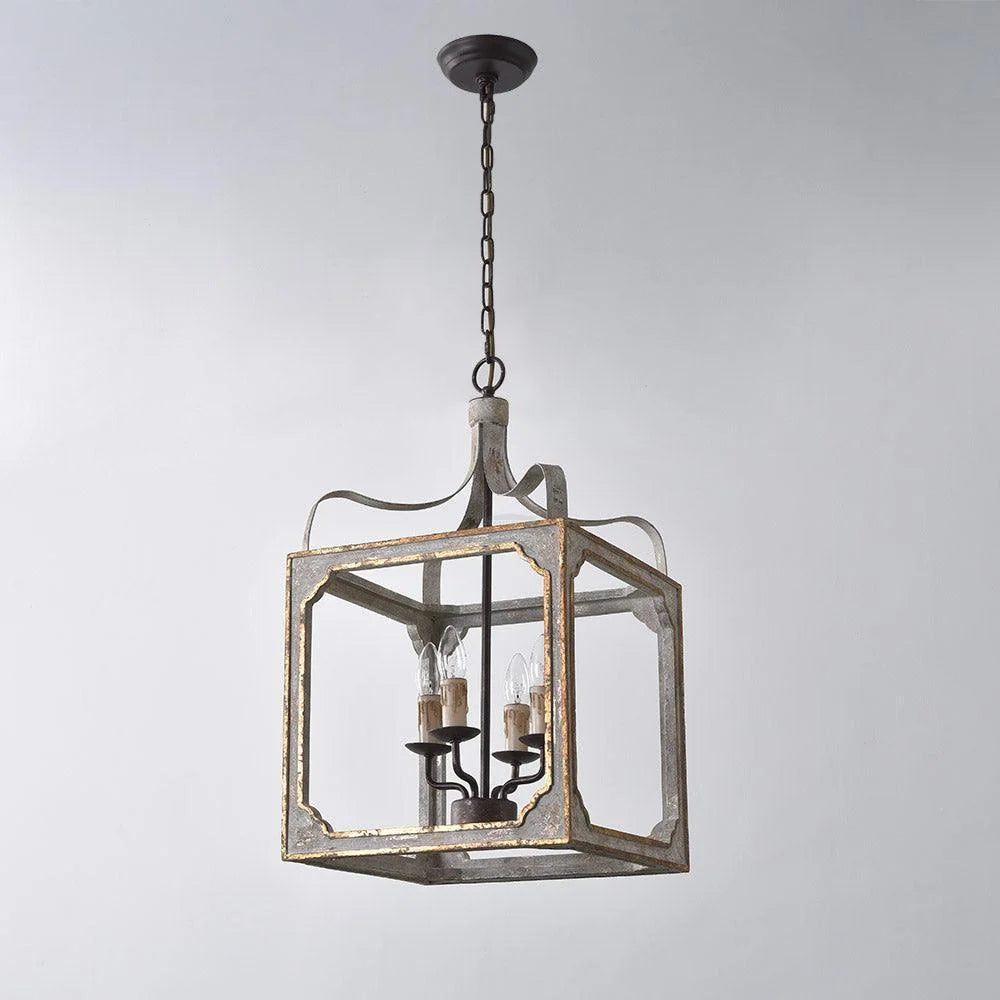 Boho Rustic Cube Chandelier  Φ 14.2″ - Genteel-1-Yiosilamp