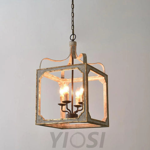 Boho Rustic Cube Chandelier  Φ 14.2″ - Genteel-1-Yiosilamp