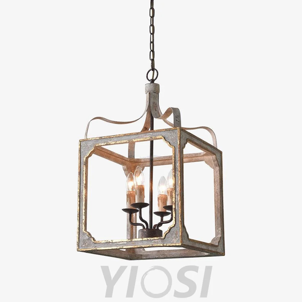 Boho Rustic Cube Chandelier  Φ 14.2″ - Genteel-1-Yiosilamp