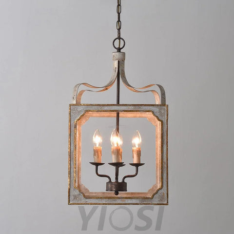 Boho Rustic Cube Chandelier  Φ 14.2″ - Genteel-1-Yiosilamp