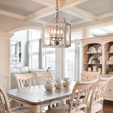 Boho Rustic Cube Chandelier  Φ 14.2″ - Genteel-1-Yiosilamp