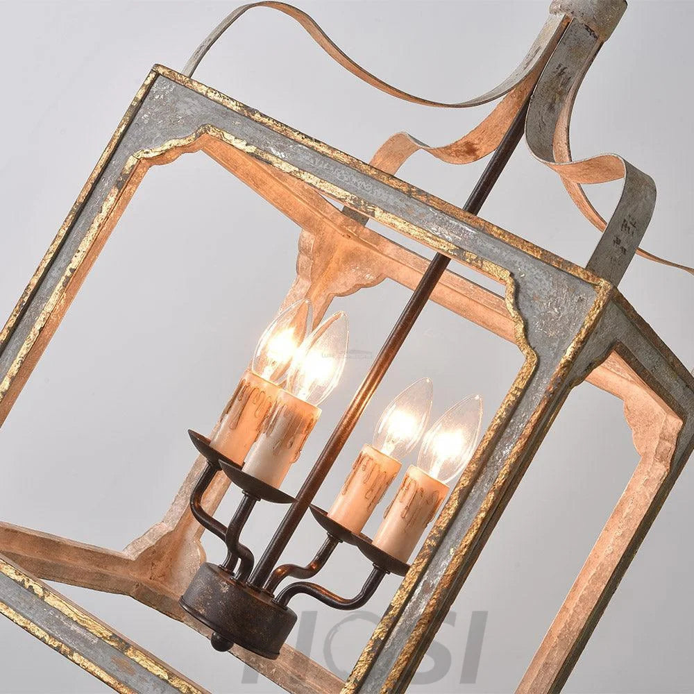 Boho Rustic Cube Chandelier  Φ 14.2″ - Genteel-1-Yiosilamp