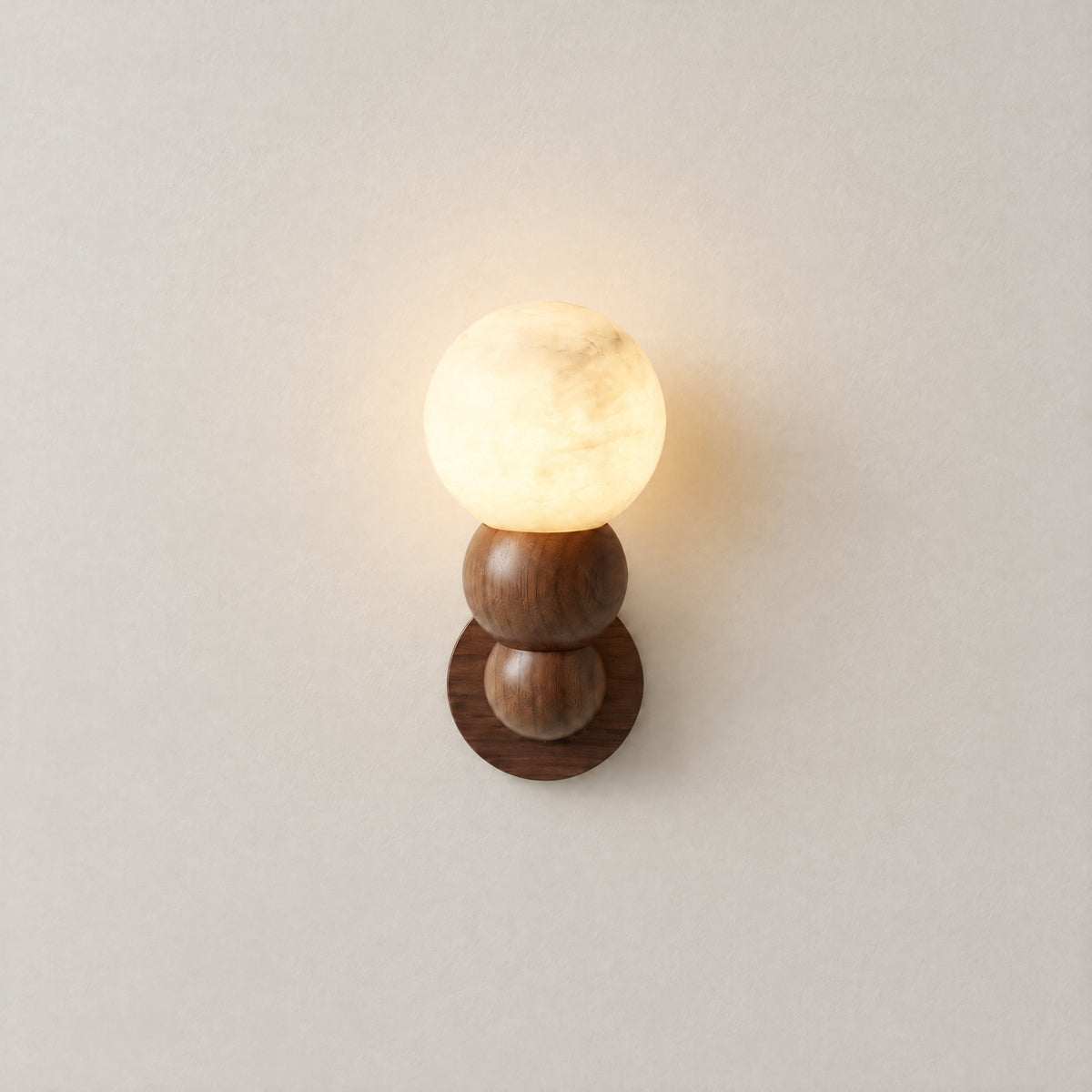 Bosco Alabaster Sphere Wall Sconce