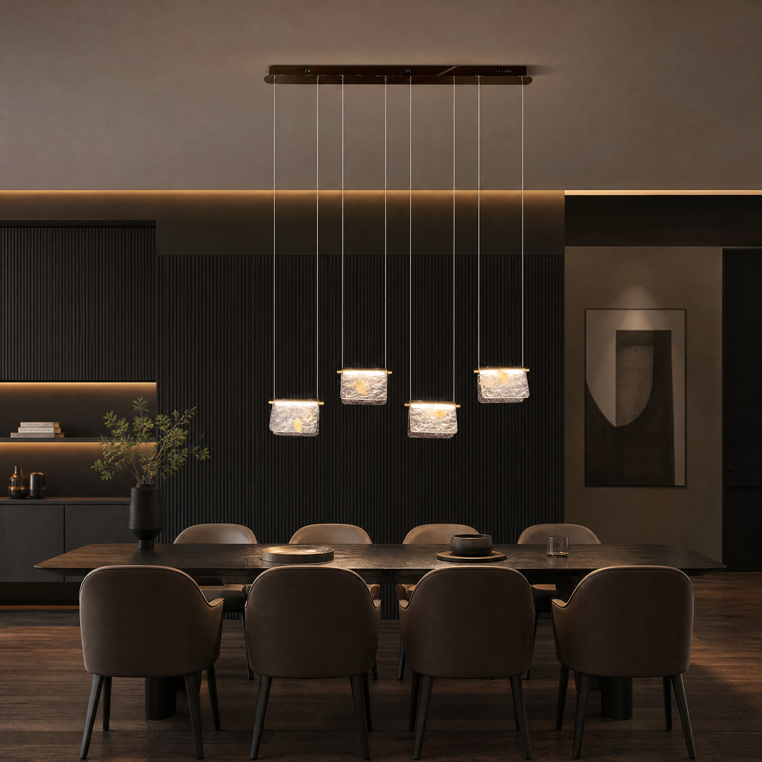 Boundless Fortune Modern Linear Dining Pendant Light - main