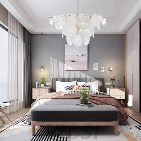 Brass Discs Cascading Round Chandelier - Cylinder-1-Yiosilamp