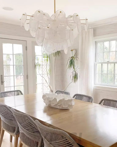 Brass Discs Cascading Round Chandelier - Cylinder-1-Yiosilamp