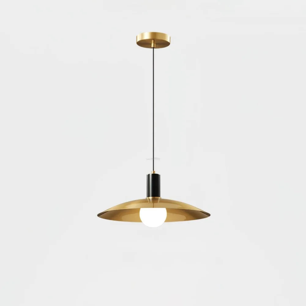 Brass Flared Pendant - Frisbee-1-Yiosilamp