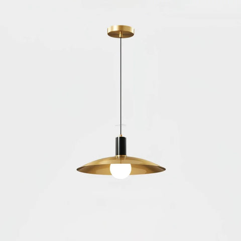 Brass Flared Pendant - Frisbee-1-Yiosilamp