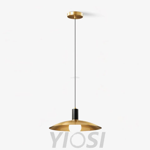 Brass Flared Pendant - Frisbee-1-Yiosilamp
