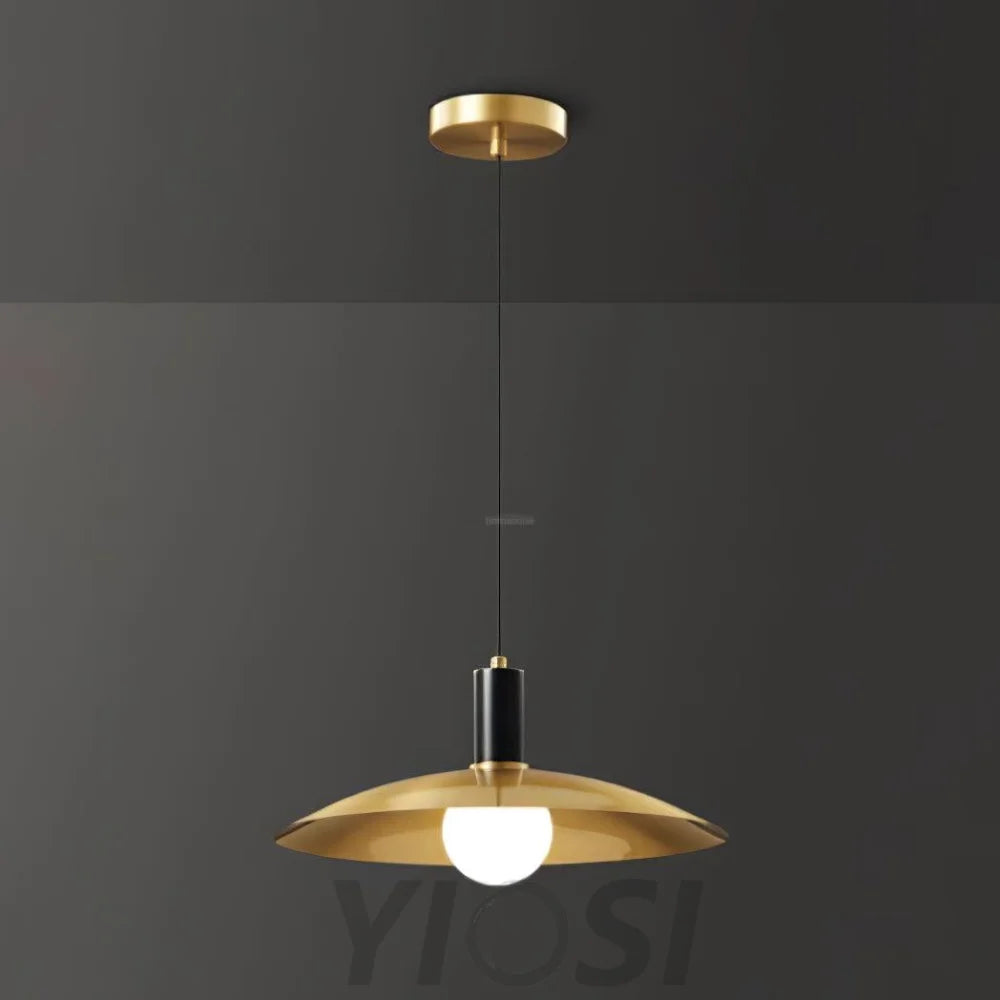 Brass Flared Pendant - Frisbee-1-Yiosilamp