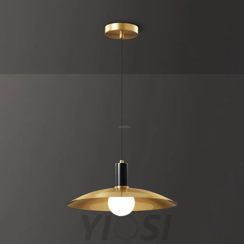 Brass Flared Pendant - Frisbee-1-Yiosilamp