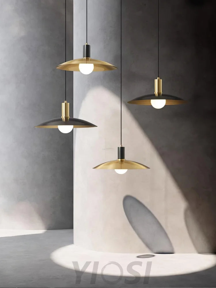 Brass Flared Pendant - Frisbee-1-Yiosilamp