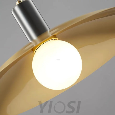 Brass Flared Pendant - Frisbee-1-Yiosilamp