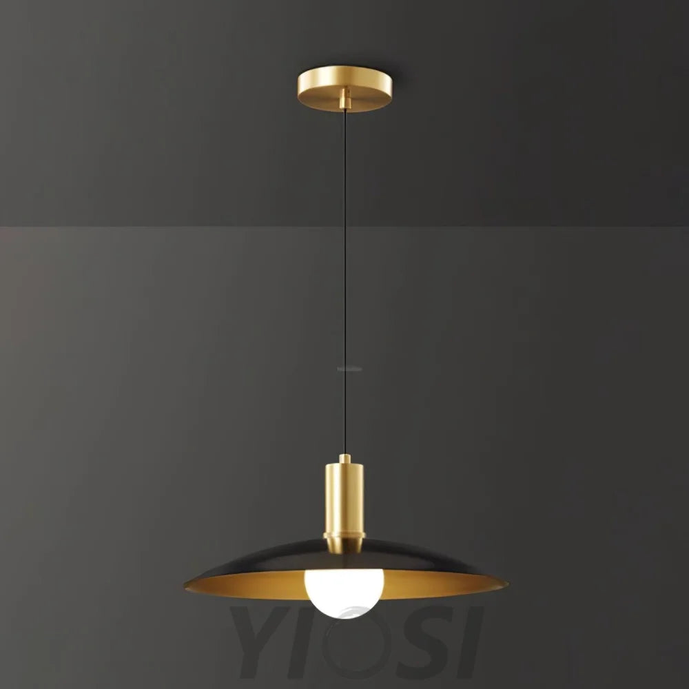 Brass Flared Pendant - Frisbee-1-Yiosilamp