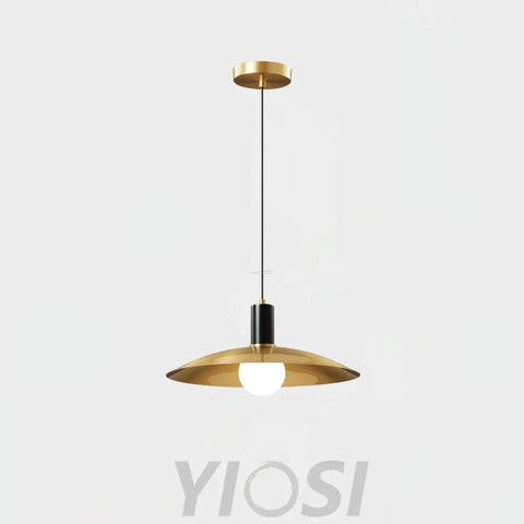 Brass Flared Pendant - Frisbee-1-Yiosilamp