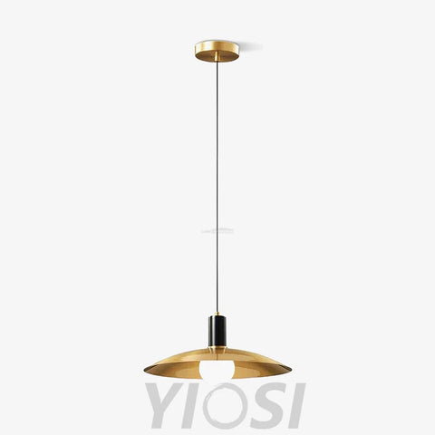 Brass Flared Pendant - Frisbee-1-Yiosilamp