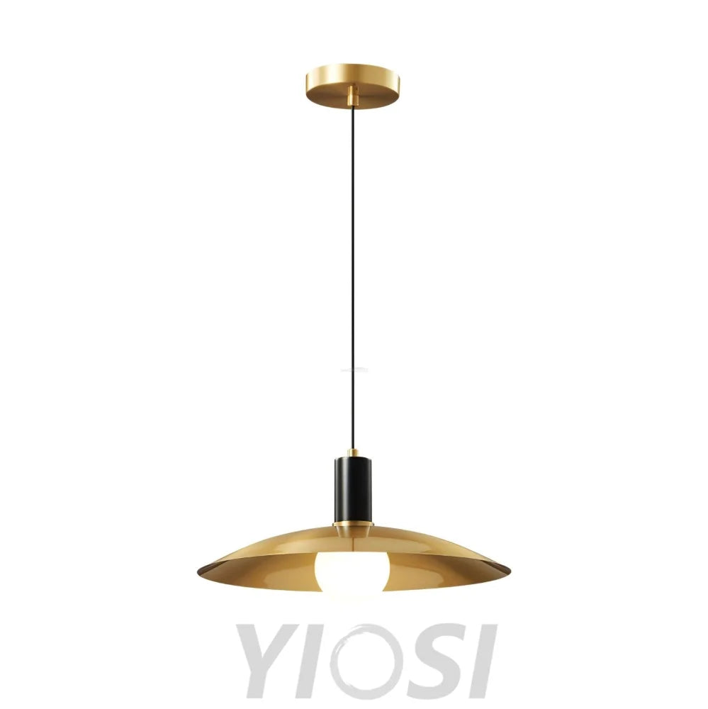 Brass Flared Pendant - Frisbee-1-Yiosilamp