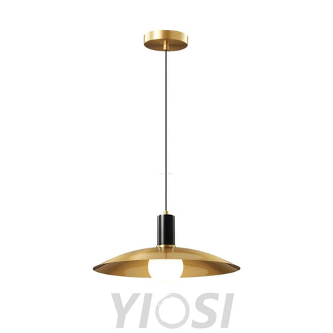 Brass Flared Pendant - Frisbee-1-Yiosilamp