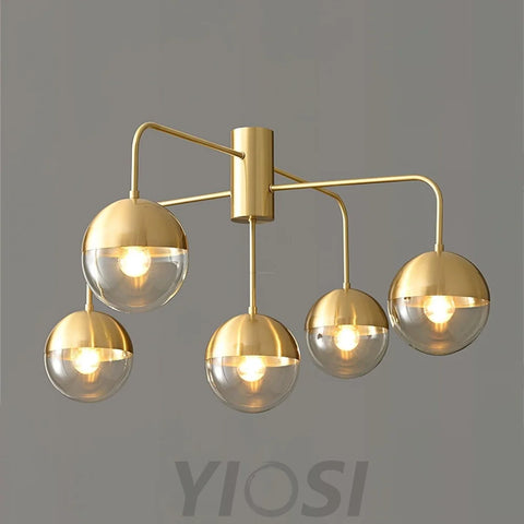 Brass Globulars Ceiling Lamp  ∅ 31.5″ - Yiosilamp