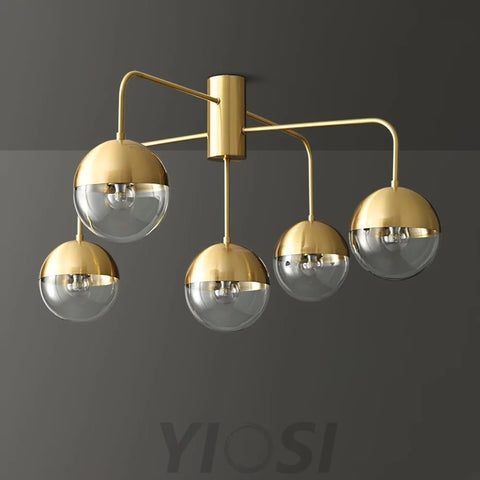 Brass Globulars Ceiling Lamp  ∅ 31.5″ - Yiosilamp