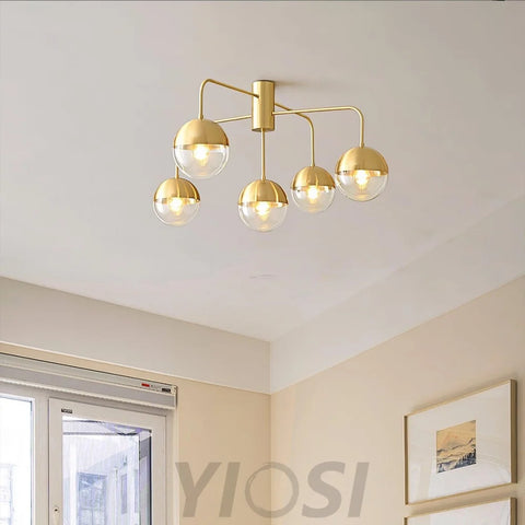 Brass Globulars Ceiling Lamp  ∅ 31.5″ - Yiosilamp