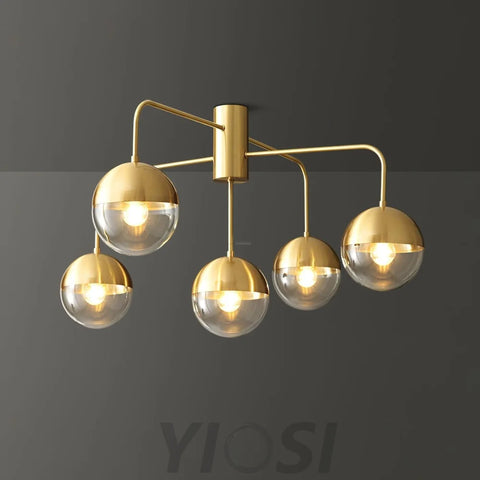 Brass Globulars Ceiling Lamp  ∅ 31.5″ - Yiosilamp