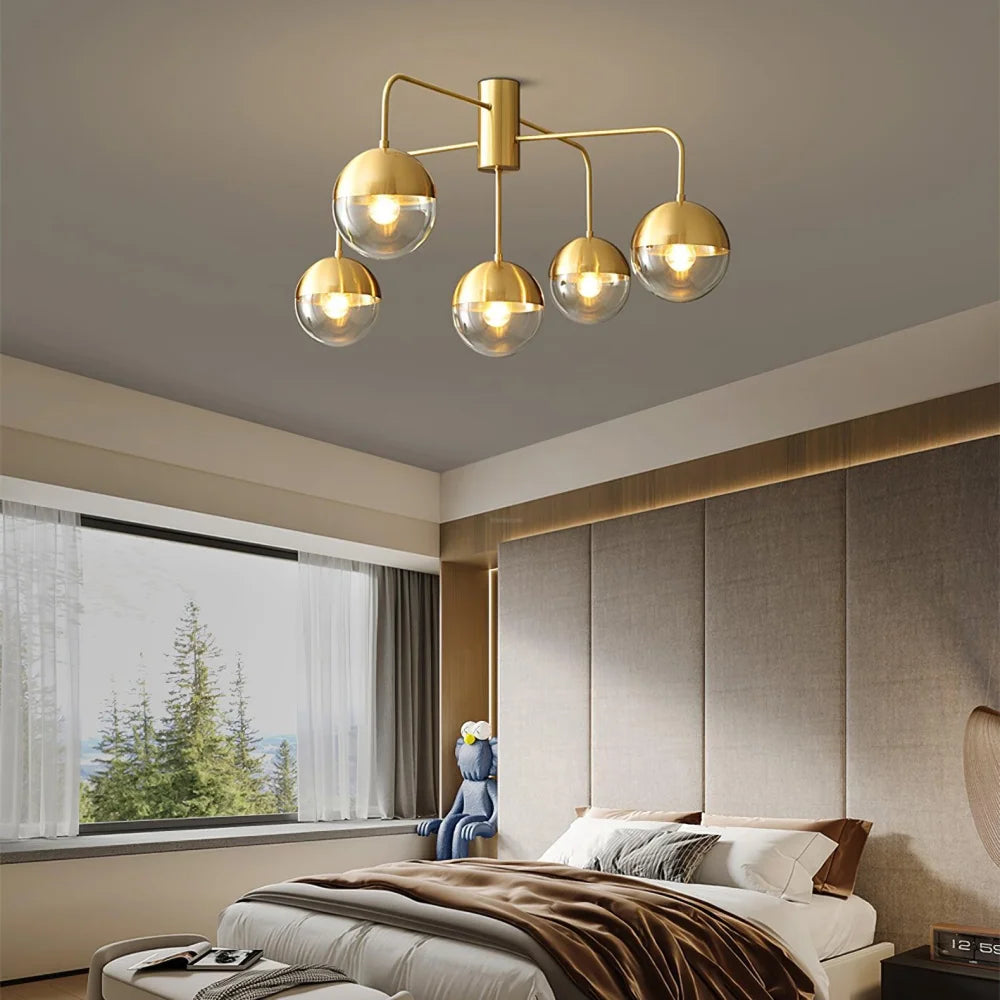 Brass Globulars Ceiling Lamp  ∅ 31.5″ - Yiosilamp