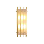 Brass Square Natural Marble Wall Light