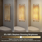 Brass Square Natural Marble Wall Light