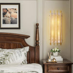Brass Square Natural Marble Wall Light