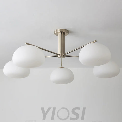 Briette Chandelier ∅ 40.6″ - Glass Chandelier, Persimmon-1-Yiosilamp