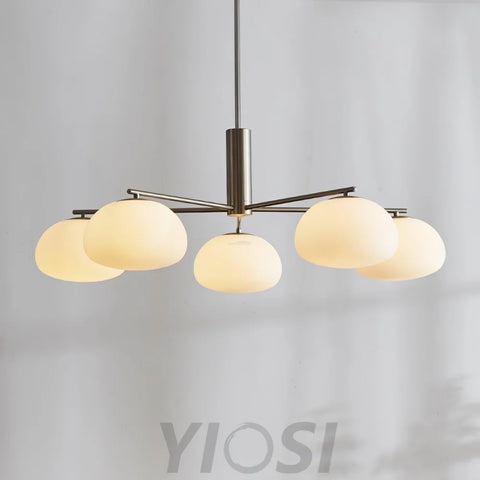 Briette Chandelier ∅ 40.6″ - Glass Chandelier, Persimmon-1-Yiosilamp