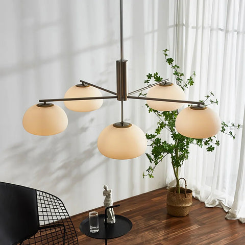 Briette Chandelier ∅ 40.6″ - Glass Chandelier, Persimmon-1-Yiosilamp