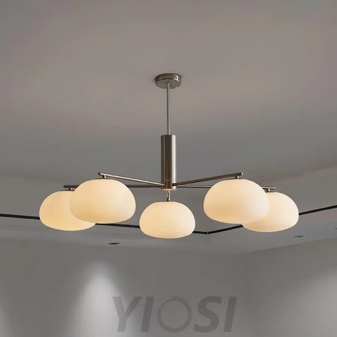 Briette Chandelier ∅ 40.6″ - Glass Chandelier, Persimmon-1-Yiosilamp