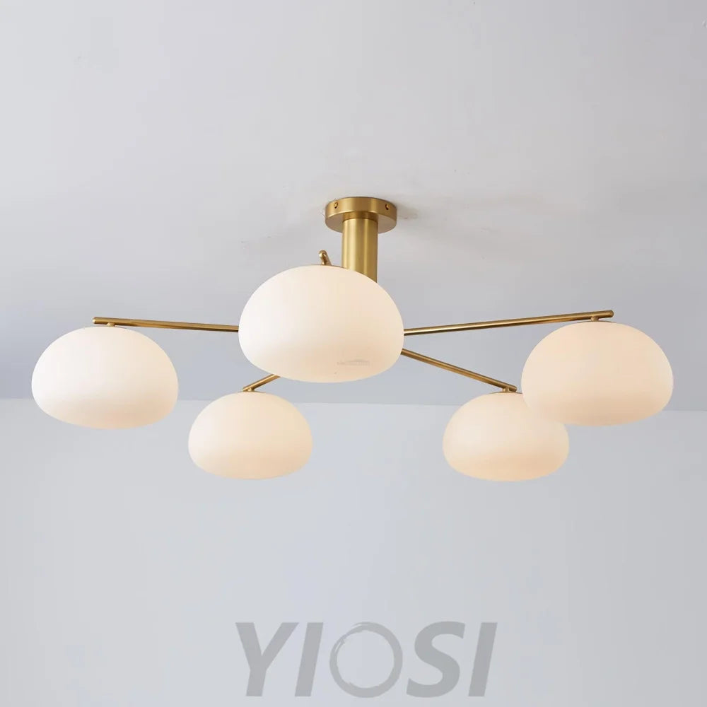 Briette Chandelier ∅ 40.6″ - Glass Chandelier, Persimmon-1-Yiosilamp