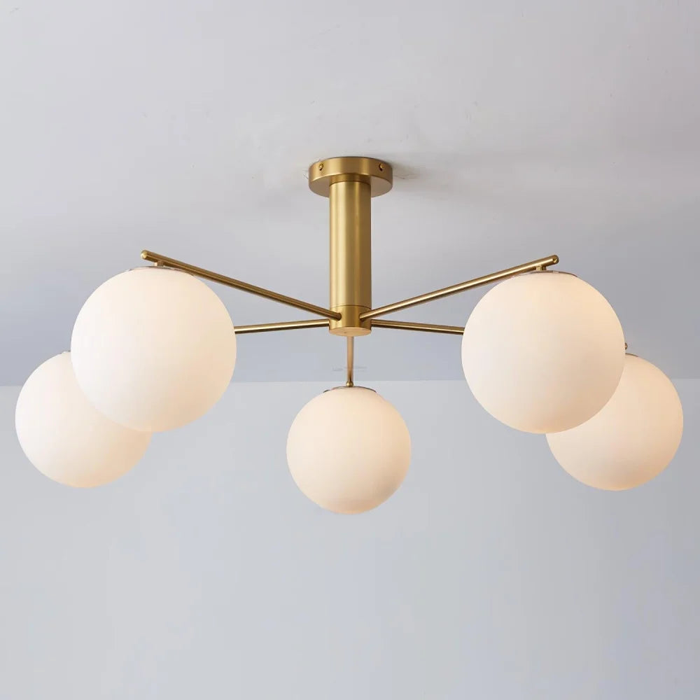 Briette Chandelier ∅ 40.6″ - Glass Chandelier, Persimmon-1-Yiosilamp