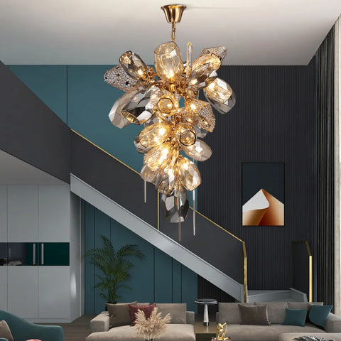 Britan Contemporary Glass Chandelier 53.1’’ H Custom