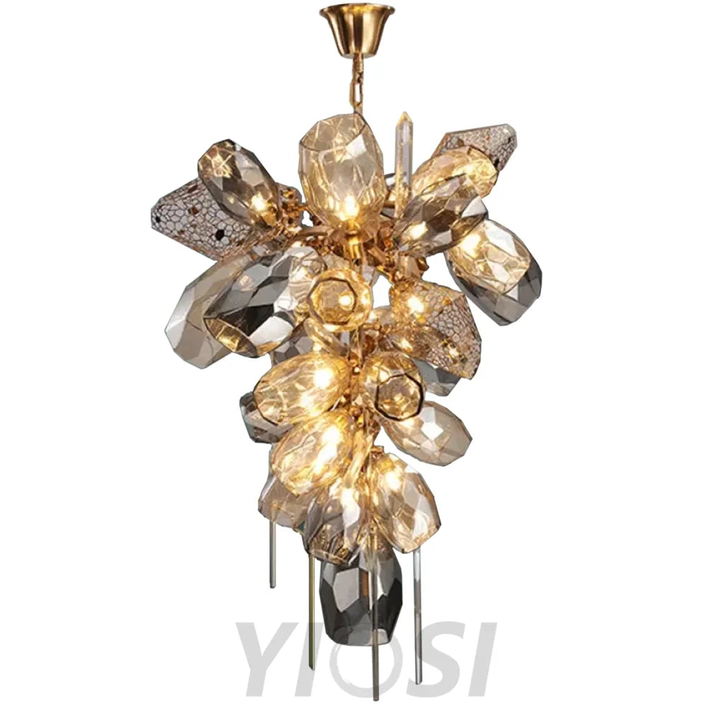 Britan Contemporary Glass Crystal Chandelier Custom