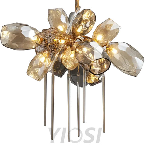 Britan Contemporary Glass Crystal Chandelier Custom