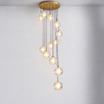 Bubble 14-Light Staircase Chandelier - Copper – lights on
